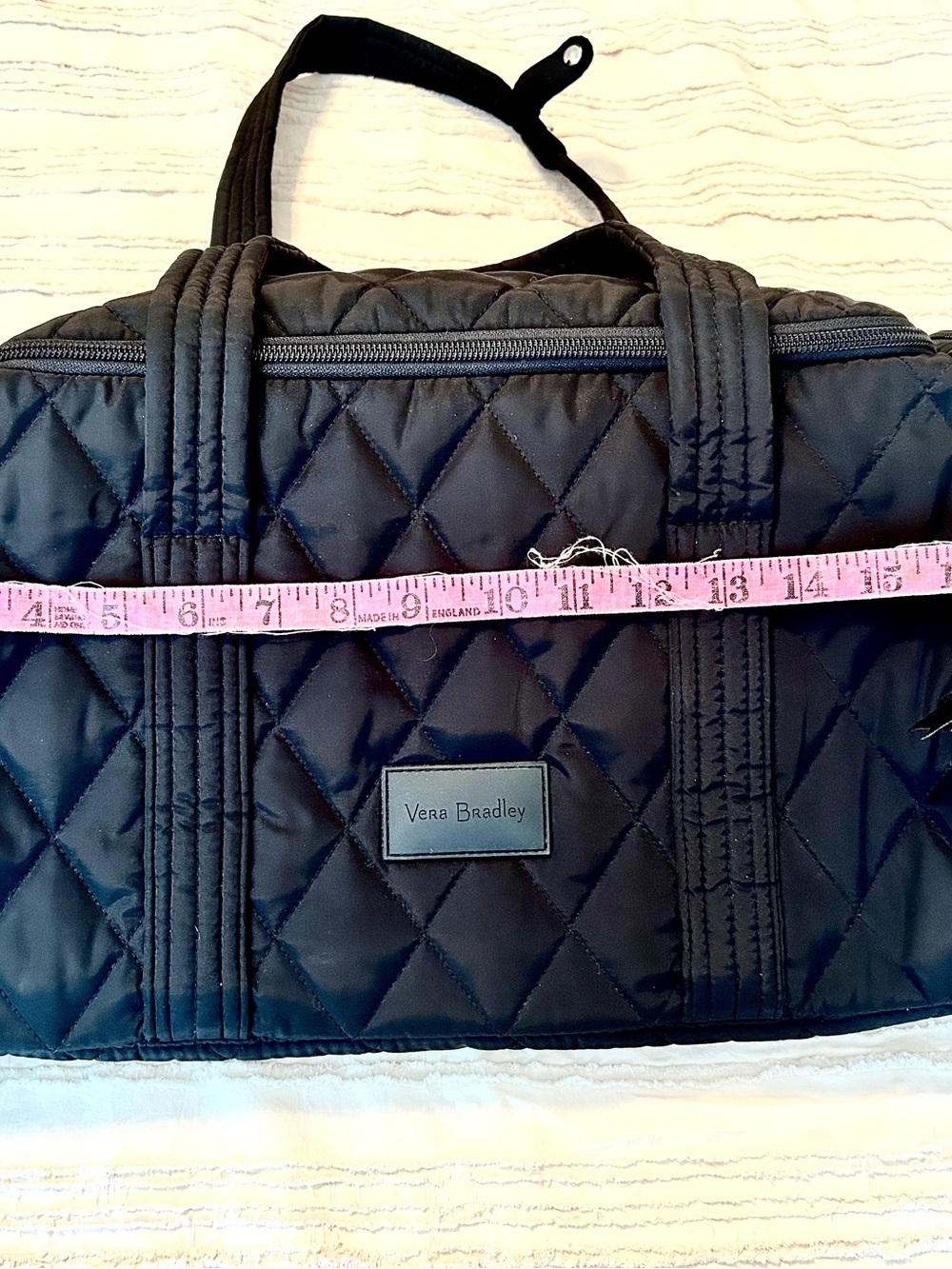 Vera Bradley Black Quilted Weekender Tote - Picture 3 of 4